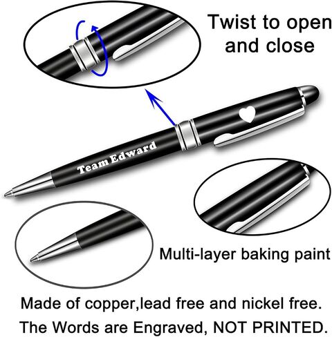 BLUPARK Vampire Lover Gift Team Edward Ballpoint Pen Twilight Fans Gift Birthday Gift for Her (Team Edward) in Saudi Arabia