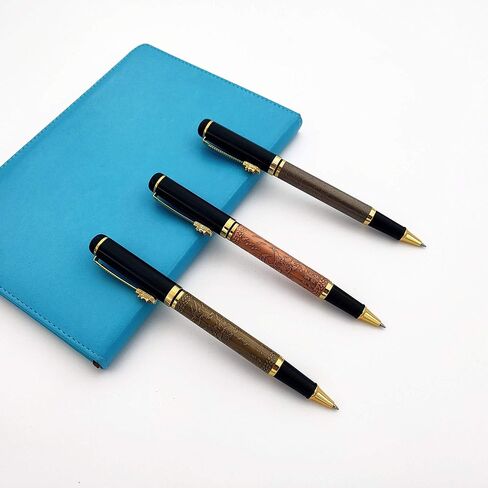 Metal Rollerball Pen Brass Ballpoint Pen Business Signature Pen Fluent Writing Pen with Two 0.5mm Replacement Black Refills Gift Pen Premium Gift Box (Silver) in Saudi Arabia