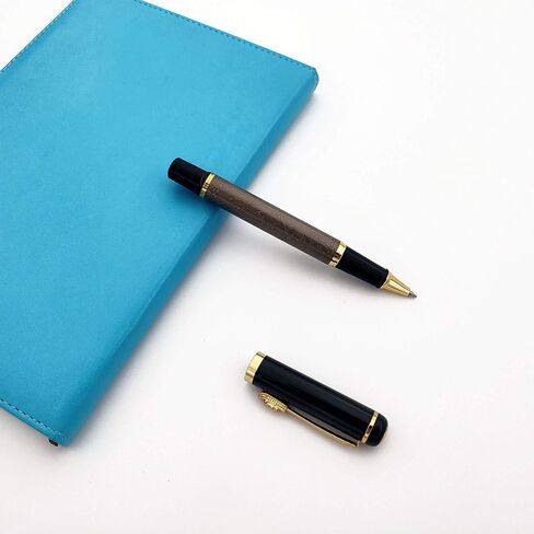 Metal Rollerball Pen Brass Ballpoint Pen Business Signature Pen Fluent Writing Pen with Two 0.5mm Replacement Black Refills Gift Pen Premium Gift Box (Silver) in Saudi Arabia