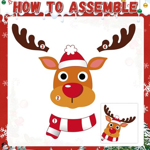 Christmas Bulletin Board Decoration Christmas Elk Classroom Decoration Xmas Reindeer Snowflake Paper Cutouts for School Home Classroom Chalkboard Wall Winter Holiday Party Decor Supplies in Saudi Arabia