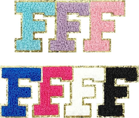7 Pcs Self Adhesive Chenille Letter Patches 2.2 inch Varsity Stick On Patches Alphabet Embroidered Applique for Clothes Jackets Backpack Hat DIY Phone Case Bags (I) in Saudi Arabia