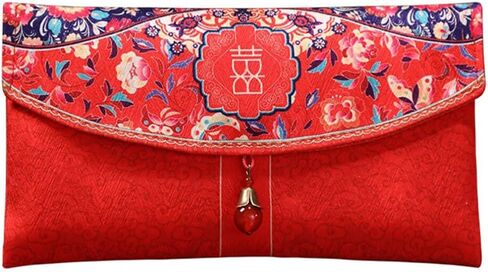 Festival Wedding Envelope Supplies Holder Fabric Card Graduation Money Favor Wrap Accessory Embroidery Cash Shower Hong Bao Silk Year Pockets Bags Party for Spring in Saudi Arabia