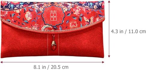 Festival Wedding Envelope Supplies Holder Fabric Card Graduation Money Favor Wrap Accessory Embroidery Cash Shower Hong Bao Silk Year Pockets Bags Party for Spring in Saudi Arabia
