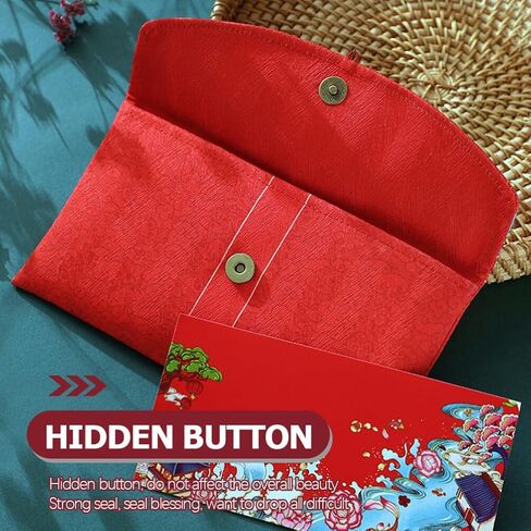 Festival Wedding Envelope Supplies Holder Fabric Card Graduation Money Favor Wrap Accessory Embroidery Cash Shower Hong Bao Silk Year Pockets Bags Party for Spring in Saudi Arabia
