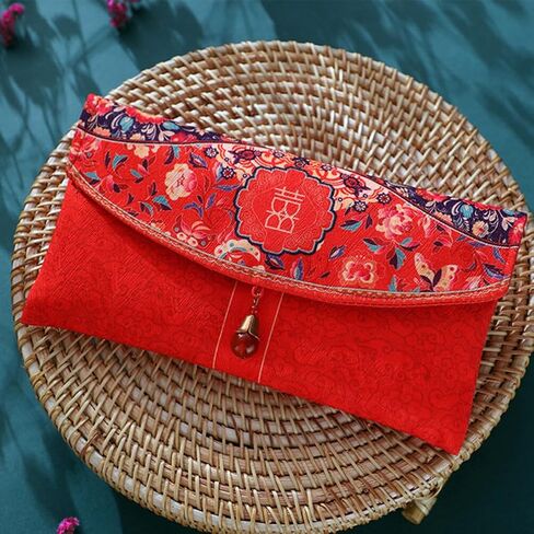 Festival Wedding Envelope Supplies Holder Fabric Card Graduation Money Favor Wrap Accessory Embroidery Cash Shower Hong Bao Silk Year Pockets Bags Party for Spring in Saudi Arabia