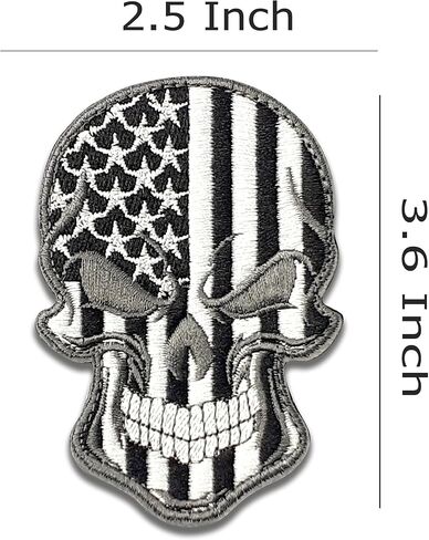 Spartan Patch - Spartan USA Flag Patch - Black-White - Skull Patch - Hook and Loop Patch - Embroidered Patch - Patch for Backpacks, Caps, Jackets, Vests - Hiking Backpack Patch - Backpack Accessories in Saudi Arabia