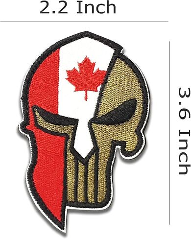Spartan Patch - Spartan USA Flag Patch - Black-White - Skull Patch - Hook and Loop Patch - Embroidered Patch - Patch for Backpacks, Caps, Jackets, Vests - Hiking Backpack Patch - Backpack Accessories in Saudi Arabia