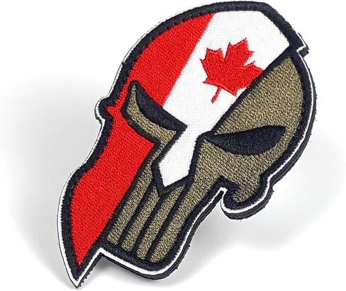Spartan Patch - Spartan USA Flag Patch - Black-White - Skull Patch - Hook and Loop Patch - Embroidered Patch - Patch for Backpacks, Caps, Jackets, Vests - Hiking Backpack Patch - Backpack Accessories in Saudi Arabia