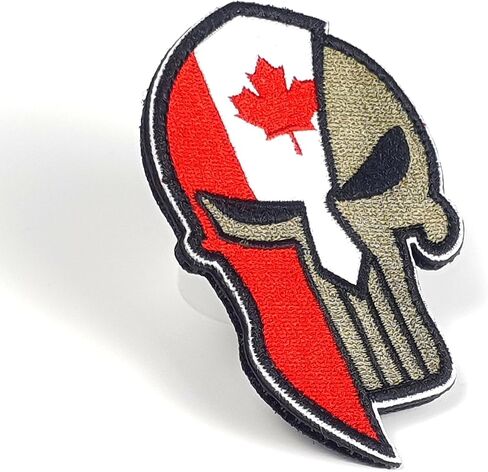 Spartan Patch - Spartan USA Flag Patch - Black-White - Skull Patch - Hook and Loop Patch - Embroidered Patch - Patch for Backpacks, Caps, Jackets, Vests - Hiking Backpack Patch - Backpack Accessories in Saudi Arabia