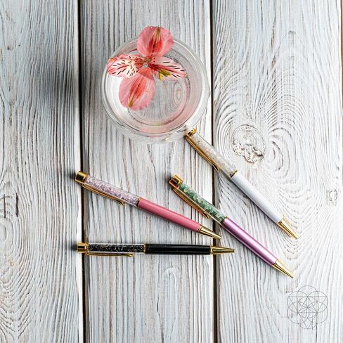 Conscious Items - Crystal Pen Set - The Self-Cleansing Crystal Pens - Super Set - Fancy Pens for Women - Gemstone Pen - Cute Pen - Unique Pens - Decorative Pens in Saudi Arabia