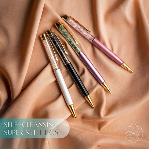 Conscious Items - Crystal Pen Set - The Self-Cleansing Crystal Pens - Super Set - Fancy Pens for Women - Gemstone Pen - Cute Pen - Unique Pens - Decorative Pens in Saudi Arabia
