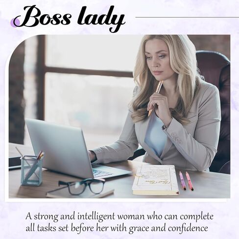 4 Pcs Boss Lady Appreciation Gift for Women Marble Hardcover Notebook 3 Motivational Ballpoint Pens for Women Christmas Appreciation Gifts in Saudi Arabia