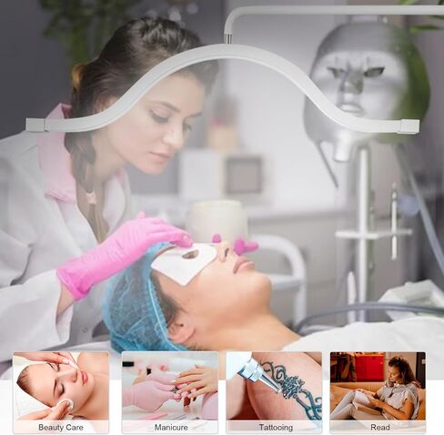 مصباح أرضي LED لرموش التجميل، ضوء الوشم، مصباح Pmu، مصباح القمر للوجه، إضاءة لإنشاء محتوى تصوير الجمال (أسود) in Kuwait