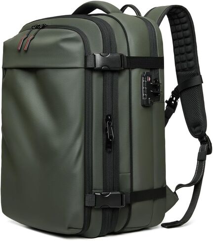 Men Travel Backpack vacuum compression Laptop Backpack Large Capacity Backpack 17 inch Extended Hiking Business backpack (black) in Saudi Arabia