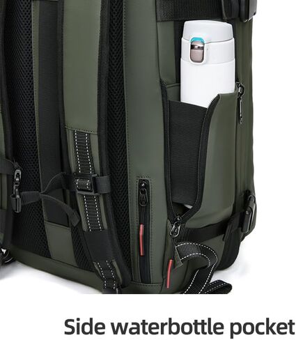 Men Travel Backpack vacuum compression Laptop Backpack Large Capacity Backpack 17 inch Extended Hiking Business backpack (black) in Saudi Arabia