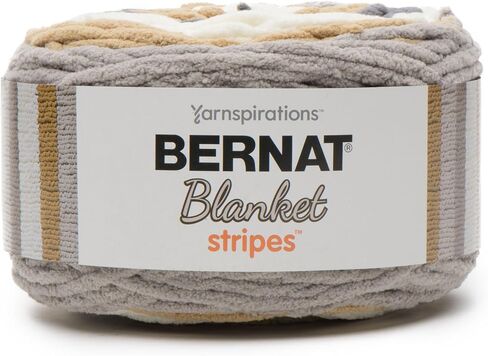 Bernat Blanket Stripes Yarn, 10.5 oz, Foggy Shores, 1 Ball in Saudi Arabia