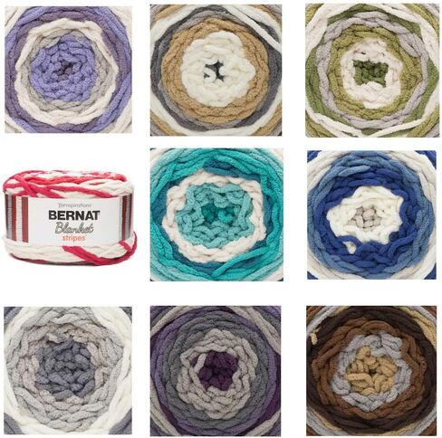 Bernat Blanket Stripes Yarn, 10.5 oz, Foggy Shores, 1 Ball in Saudi Arabia
