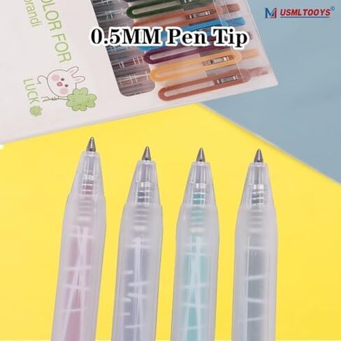 Retractable Gel Pens, 9 Pcs Gel Ink Pen Colorful Gel Ink Rollerball Pens for School Office Supplies, Fine Point Gel Pen Set for Smooth Writing Doodling Marking(Morandi) in Saudi Arabia