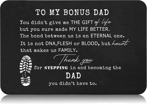 2024 Christmas Gifts for Stepdad Gift-Bonus Dad Appreciation Gifts from Daughter Son-Stepfather Gifts-Birthday Father's Day Gifts-You Didn't Give Me the Gift of Life-Wallet Insert Decor-Wallet Card in Kuwait