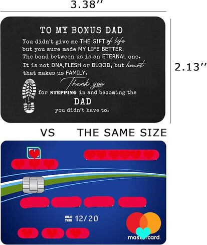 2024 Christmas Gifts for Stepdad Gift-Bonus Dad Appreciation Gifts from Daughter Son-Stepfather Gifts-Birthday Father's Day Gifts-You Didn't Give Me the Gift of Life-Wallet Insert Decor-Wallet Card in Kuwait