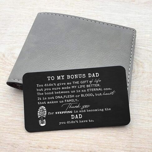 2024 Christmas Gifts for Stepdad Gift-Bonus Dad Appreciation Gifts from Daughter Son-Stepfather Gifts-Birthday Father's Day Gifts-You Didn't Give Me the Gift of Life-Wallet Insert Decor-Wallet Card in Kuwait