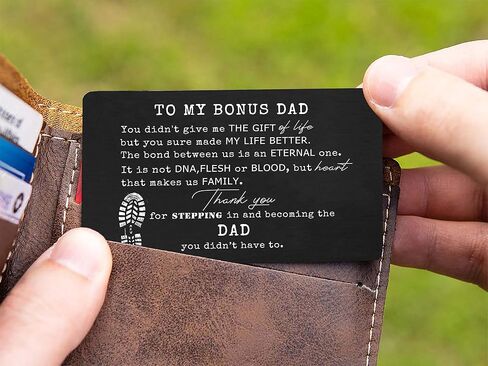 2024 Christmas Gifts for Stepdad Gift-Bonus Dad Appreciation Gifts from Daughter Son-Stepfather Gifts-Birthday Father's Day Gifts-You Didn't Give Me the Gift of Life-Wallet Insert Decor-Wallet Card in Kuwait