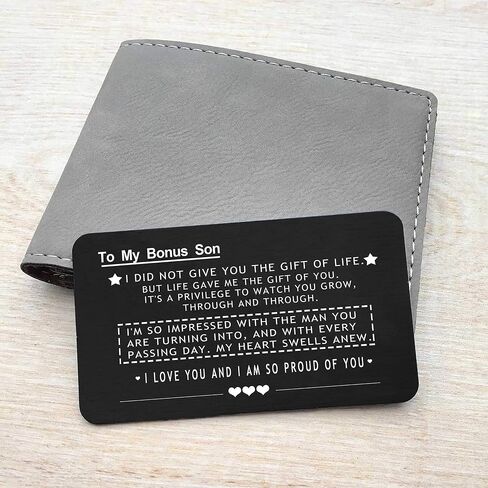 2024 Christmas Gifts for Stepdad Gift-Bonus Dad Appreciation Gifts from Daughter Son-Stepfather Gifts-Birthday Father's Day Gifts-You Didn't Give Me the Gift of Life-Wallet Insert Decor-Wallet Card in Kuwait