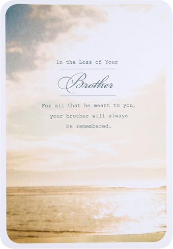 Hallmark Sympathy Card 'Loss of Your Brother' - Medium in Saudi Arabia