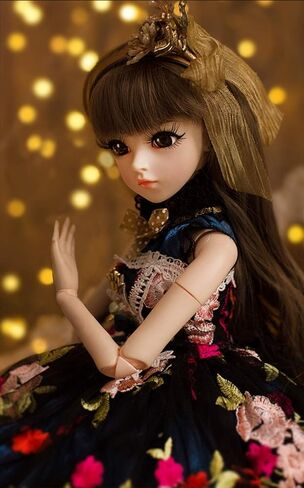 UCanaan BJD Doll, 1/3 SD Dolls 24 Inch 18 Ball Jointed Doll DIY Toys with Clothes Outfit Shoes Wig Hair Makeup, Best Gift for Girls (Maude) in Kuwait