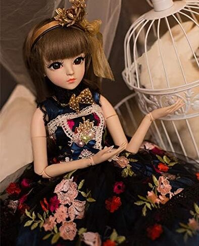 UCanaan BJD Doll, 1/3 SD Dolls 24 Inch 18 Ball Jointed Doll DIY Toys with Clothes Outfit Shoes Wig Hair Makeup, Best Gift for Girls (Maude) in Kuwait