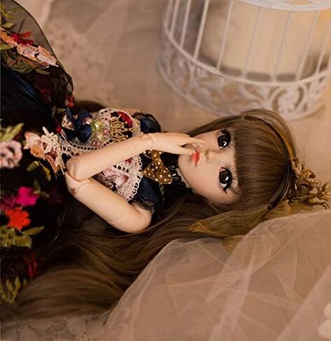 UCanaan BJD Doll, 1/3 SD Dolls 24 Inch 18 Ball Jointed Doll DIY Toys with Clothes Outfit Shoes Wig Hair Makeup, Best Gift for Girls (Maude) in Kuwait