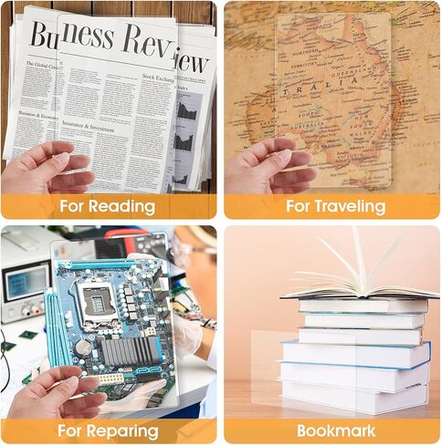 Molain 3X Pocket Magnifier- 5Pcs Portable Fresnel Lens Credit Card Magnifier Wallet Magnifying Lenses Jewelry Loupe Reading Aid Helper in Saudi Arabia