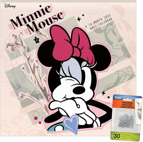 2025 Minnie Mouse Wall Calendar & Push Pins in Saudi Arabia
