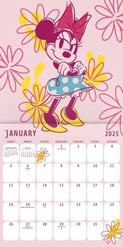 2025 Minnie Mouse Wall Calendar & Push Pins in Saudi Arabia