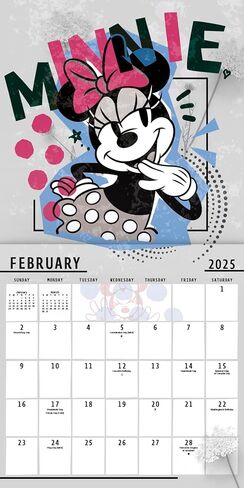2025 Minnie Mouse Wall Calendar & Push Pins in Saudi Arabia