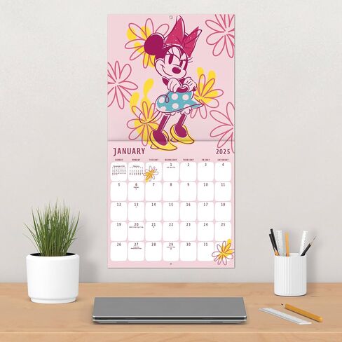 2025 Minnie Mouse Wall Calendar & Push Pins in Saudi Arabia