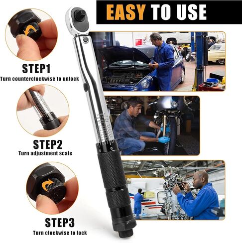 MULWARK 1/4 بوصة مفتاح عزم الدوران 20-200 بوصة. رطل / 2.26 ~ 22.6 نانومتر - موازين مزدوجة النطاق عالية الدقة انقر فوق مجموعة مفتاح عزم الدوران - مجموعة مفتاح عزم الدوران 15 قطعة in Kuwait