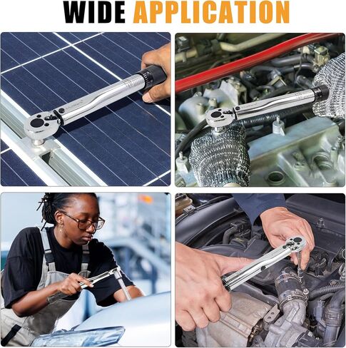 MULWARK 1/4 بوصة مفتاح عزم الدوران 20-200 بوصة. رطل / 2.26 ~ 22.6 نانومتر - موازين مزدوجة النطاق عالية الدقة انقر فوق مجموعة مفتاح عزم الدوران - مجموعة مفتاح عزم الدوران 15 قطعة in Kuwait