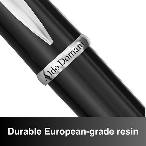 Monteverde USA Aldo Domani Rollerball Pen with Refill Gift Set (Black) - Premium pen for Men & Women, Perfect for Office, Business, School, Gifts, Journaling, Autographs in Saudi Arabia