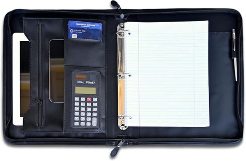Business Portfolio Binder Document Organizer Calculator Phone & Business Cards Data Case with Letter Notepad in Saudi Arabia