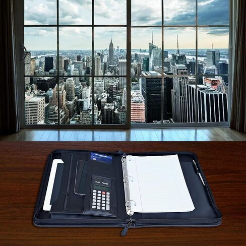 Business Portfolio Binder Document Organizer Calculator Phone & Business Cards Data Case with Letter Notepad in Saudi Arabia