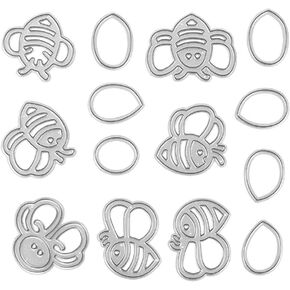 Bee Festival Cutting Dies Metal, Bee Cutting Dies, Spring Bee Decoration Embossing Stencils for Bee Festival DIY Scrapbooking Photo Album Decorative DIY Paper Card Making Gift, Spring Greeting Die Cut