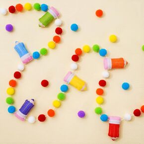 8.2Ft Back to School Felt Banner 3D Rainbow Pencil Garland Colorful Pom Ball Hanging Banner for Kindergarten First Day of School Classroom Home Wall Decor