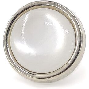 Frosted Resin Silver Electroplated PVC Sewing Shank Buttons 50 Pcs - 12.5mm, 1/2"