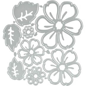 8 Pcs Flower Metal Cutting Dies 3D Flower Die Cuts Stencil Carbon Steel Die for Scrapbooking Embossing Photo Album Decor DIY Craft Gift Cutting Dies Card Making Accessories Die-Cutting and Embossing