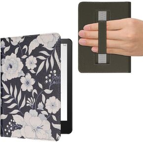 kwmobile Case Compatible with Amazon Kindle Paperwhite 11. Generation 2021 Case - PU Cover w/Strap - Tarot Card Dark Blue/Yellow/Black