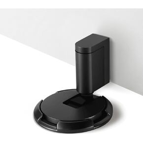 1 Pack Windproof Door Stoppers Indoor Adjustable Safety Bottom of Door Holder No Drilling Heavy Duty Mechanical Floor Door Stop with Screws and Adhesive Polished Gold 87006-PG-1
