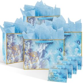 【1 Set】13" Gift Bag for Women, Birthday Gift Bags with Handles, Gift Bags Medium Size with Tissue Paper,Gift Wrap with Cards, Reusable Gift Bags Bulk for Mothers,Party,Wedding,Thanksgiving,Christmas