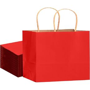 qiqee 13"x4.5"x10" Large Gift Bag with Handles Bulk 32PCS Gift Paper Bags 16 Different Senior Color Bags Multiple Uses (Wide Large)