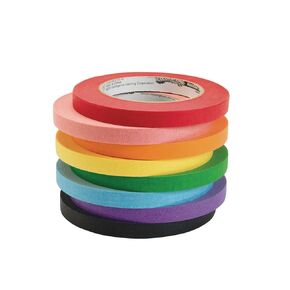 1/2 Inch Thick Masking Tape in 8 Colors! Colorful Tape for Kids, Teachers, Parents, and More! Perfect for at Home use or in The Classroom. Masking Tape, Colored Tape, Masking Tape for Kids